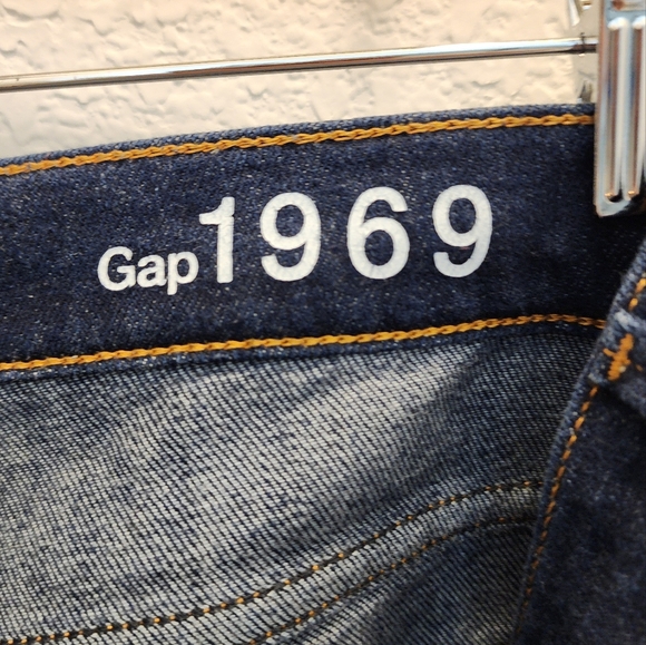 GAP 1969 Dark Blue Stirrup Jeans size 33/16r - Picture 7 of 14